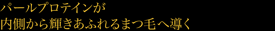 パールプロテインが内側から輝きあふれるまつ毛へ導く